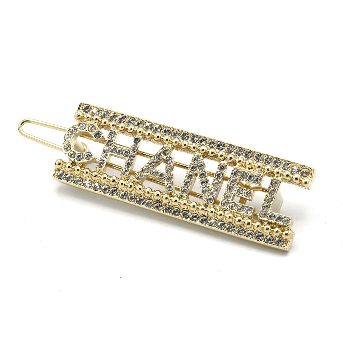 CHANEL シャネル バレッタ ラインストーン ロゴ F23A レディース ヘア