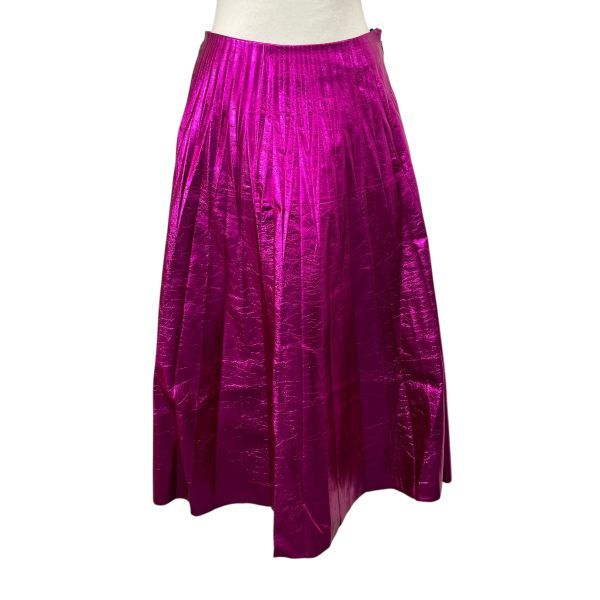 ○◇ グッチ GUCCI ロングスカート プリーツスカート ピンクラメ