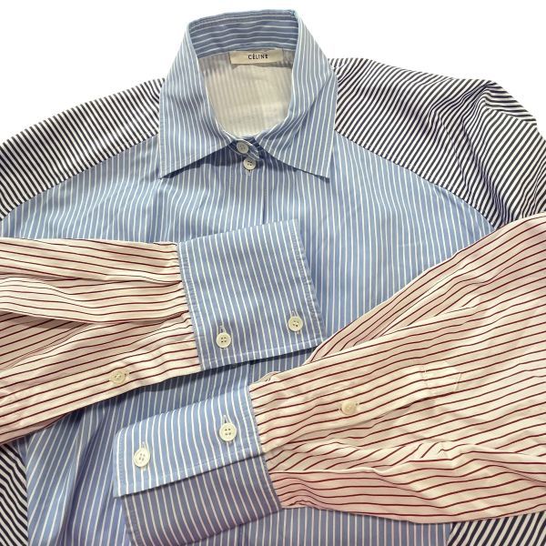 ○◇ セリーヌ CELINE シャツ フィービーファイロ スイッチストライプ