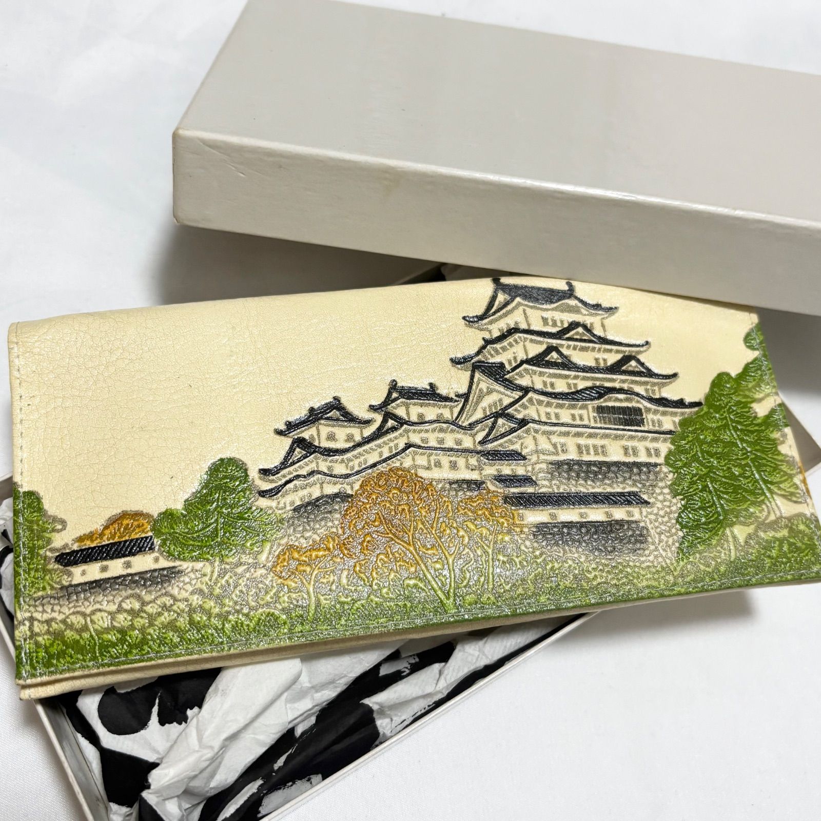 送料無料】姫路城/長財布/ウォレット/サイフ/伝統工芸/箱付き 