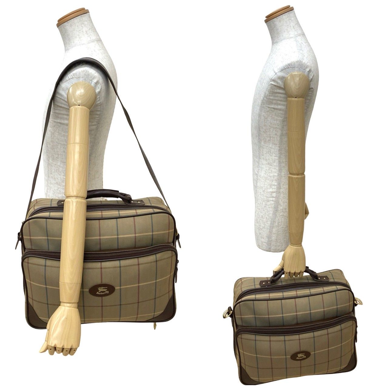 極 美品 Burberrys バーバリーズ シャドーホース ロゴ キャンバス