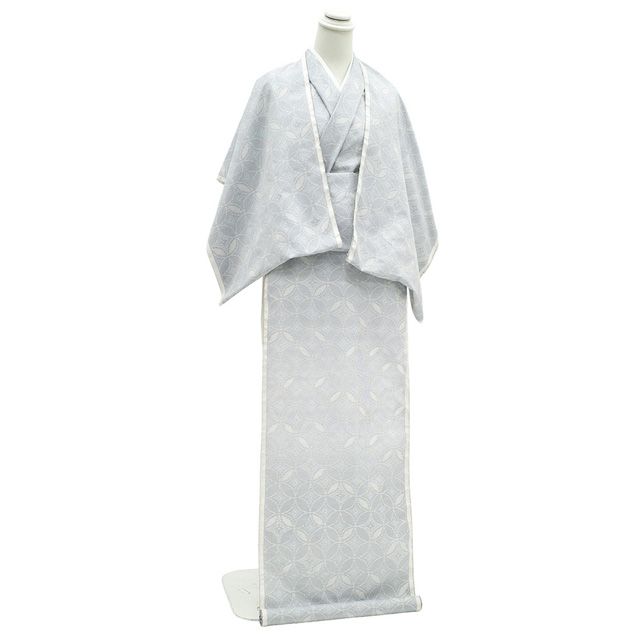 新古品】 本場大島紬 着物 着尺 反物 正絹 白大島 大島紬 白泥 織絣 横