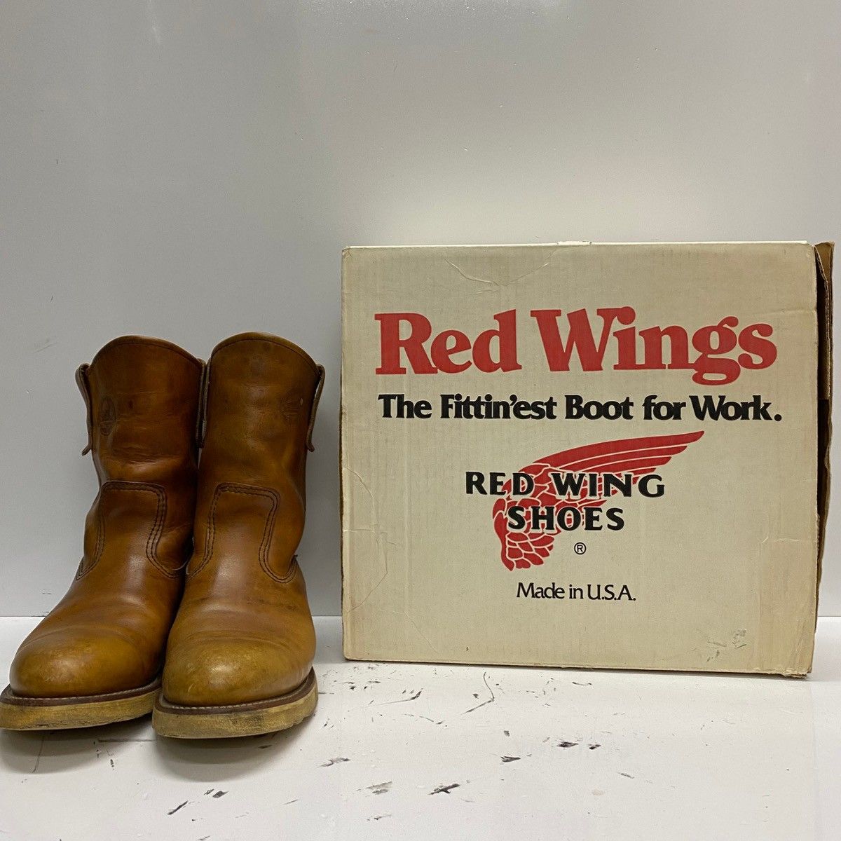 レッドウィング RED WING 90's ペコスブーツ 緑犬タグ 犬刻印 97年製