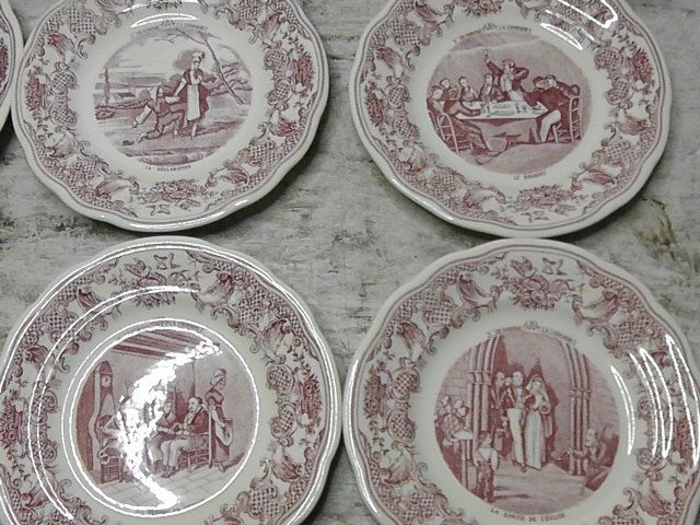 フランス アンティーク 皿 Gien ジアン ヴィンテージ セット 2512 M