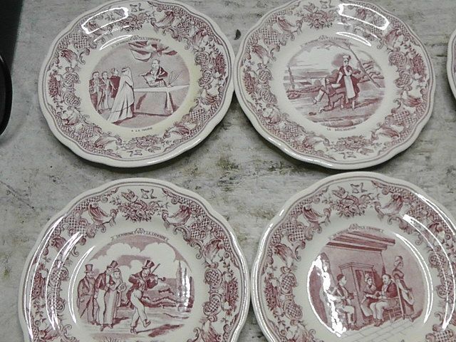  フランス アンティーク 皿 Gien ジアン ヴィンテージ セット 2512 M 調味料入れ 皿 食器