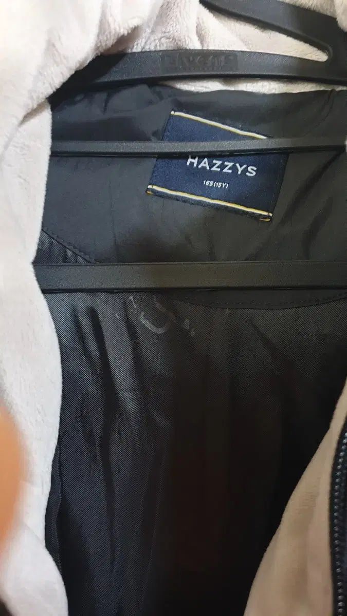  HAZZYS へジス ブラック グースダウン アウター キッズ 165 その他 ジャケット ブルゾン