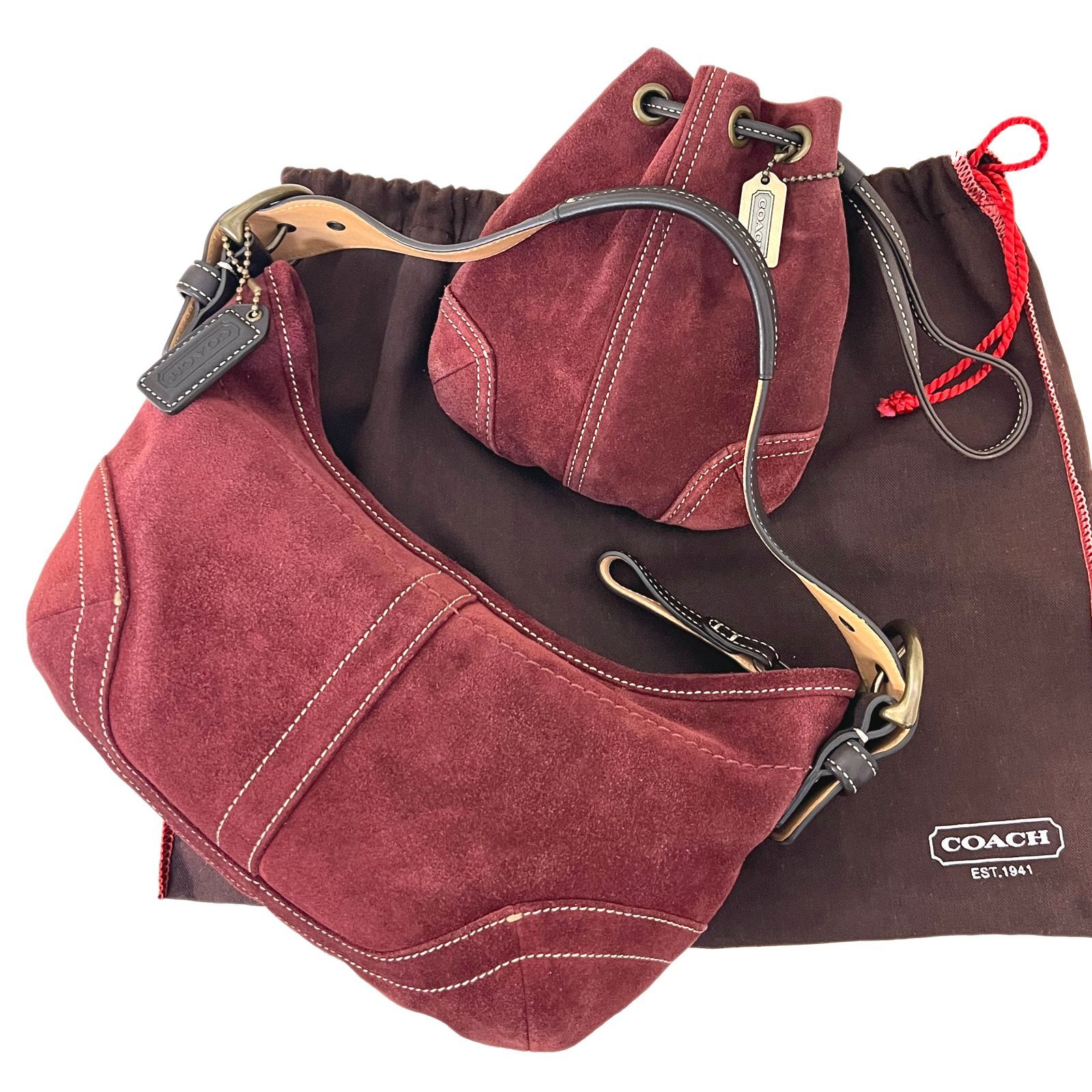 COACH コーチ バッグ スエード 肩掛け D3S-9503 Y2K ワンショルダー 