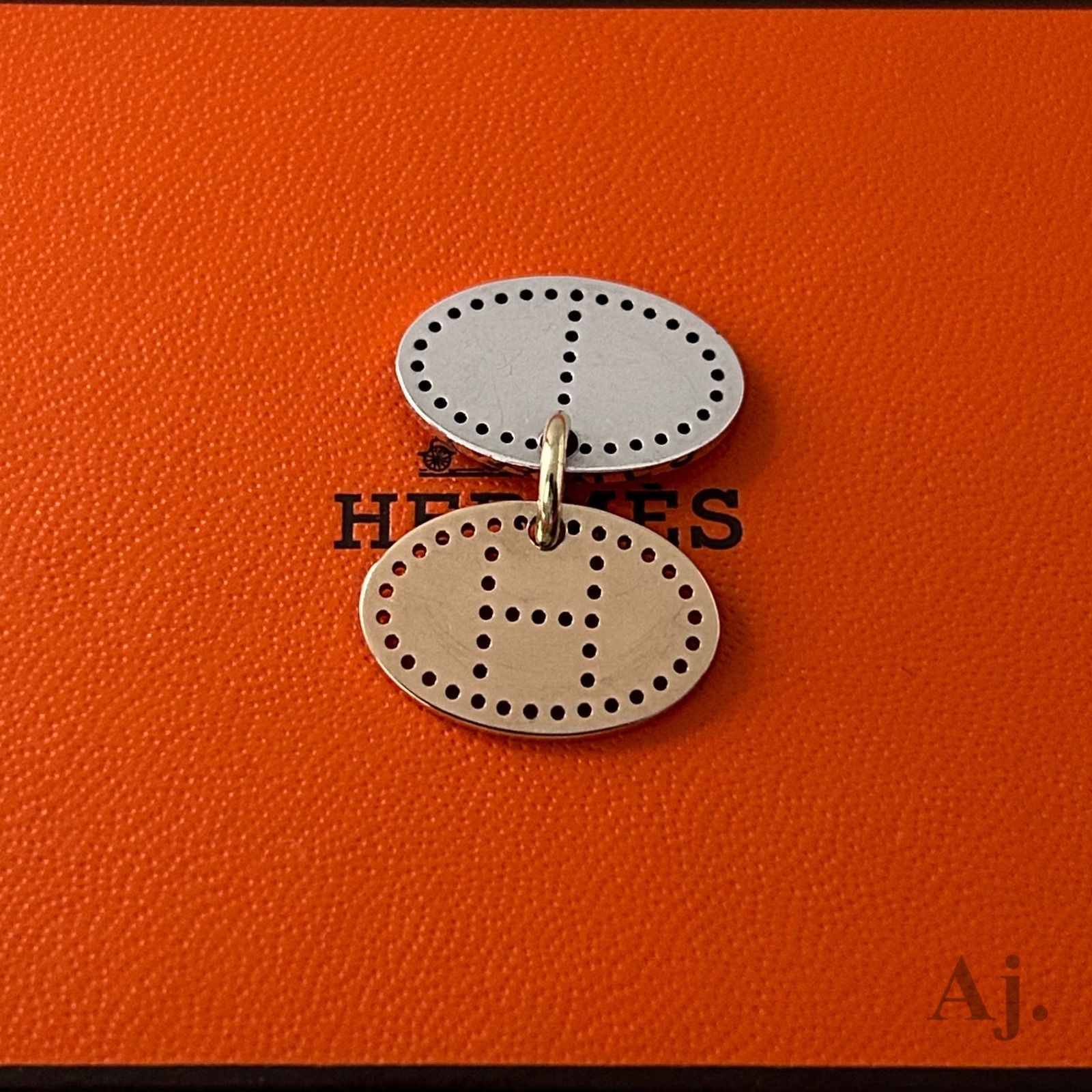 使用感有】 エルメス エクリプス エブリン AG925 AU750 K18 コンビ