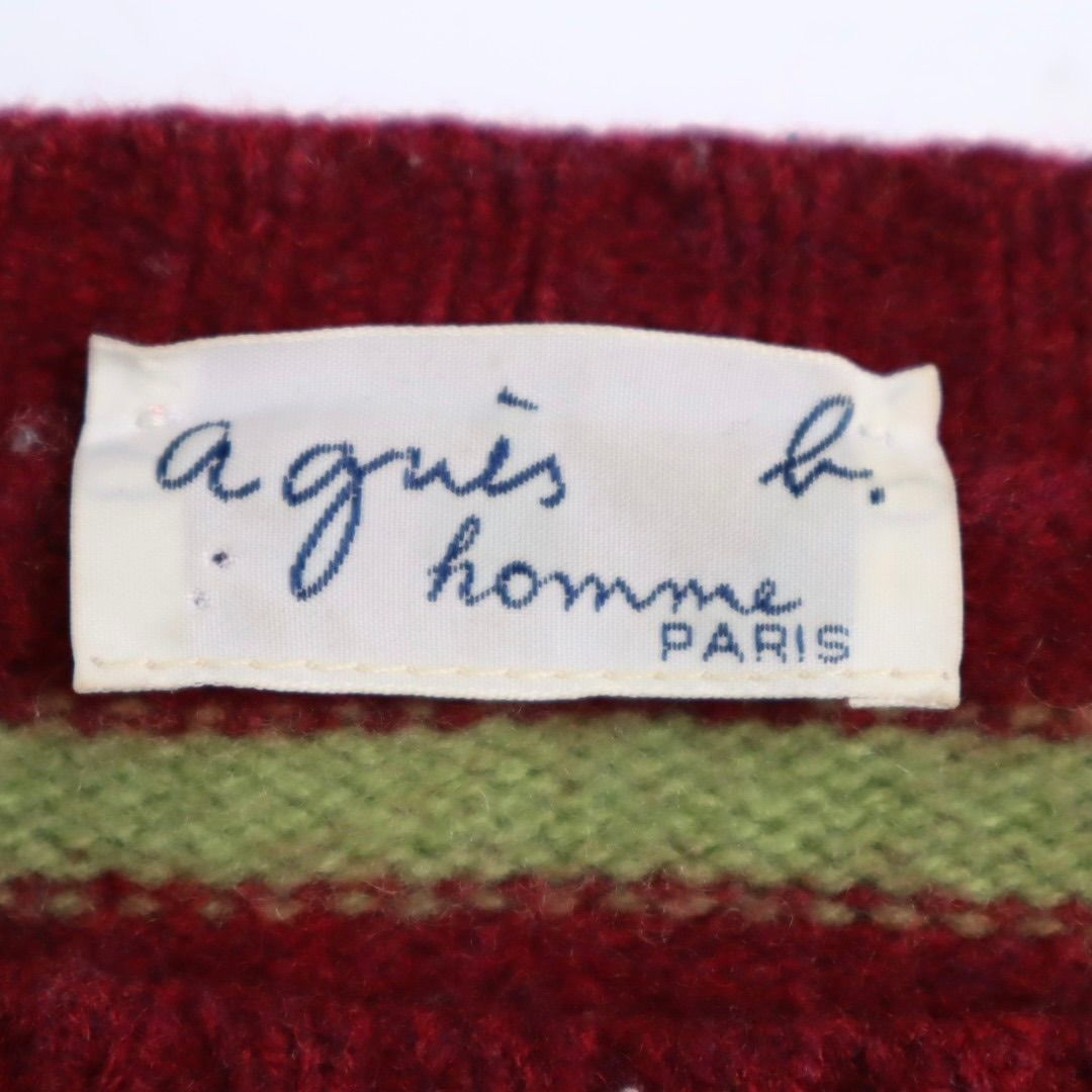 vintage 90s 00s agnes b homme フランス製 ボーダー ニット セーター