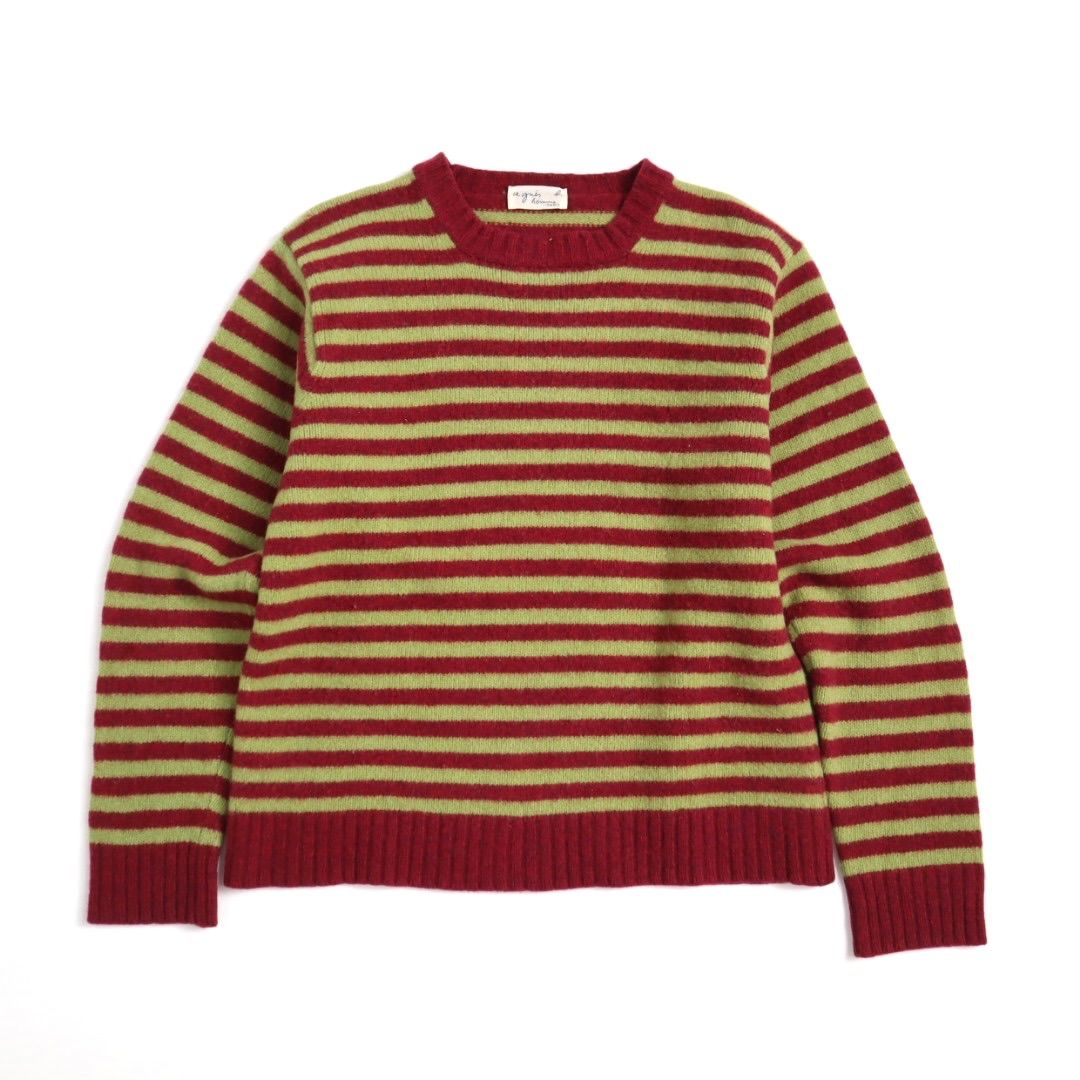 vintage 90s 00s agnes b homme フランス製 ボーダー ニット セーター