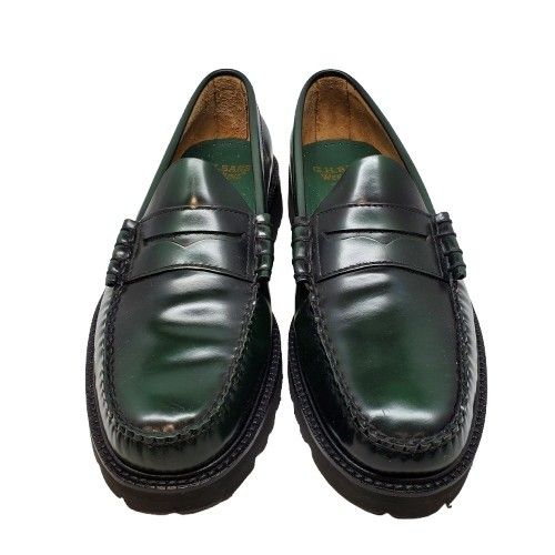 HUF ハフ G H BASS コラボ ダブルネーム LARSON PENNY ローファー レザー 皮革 メンズ 靴 シューズ US 9 27 cm き