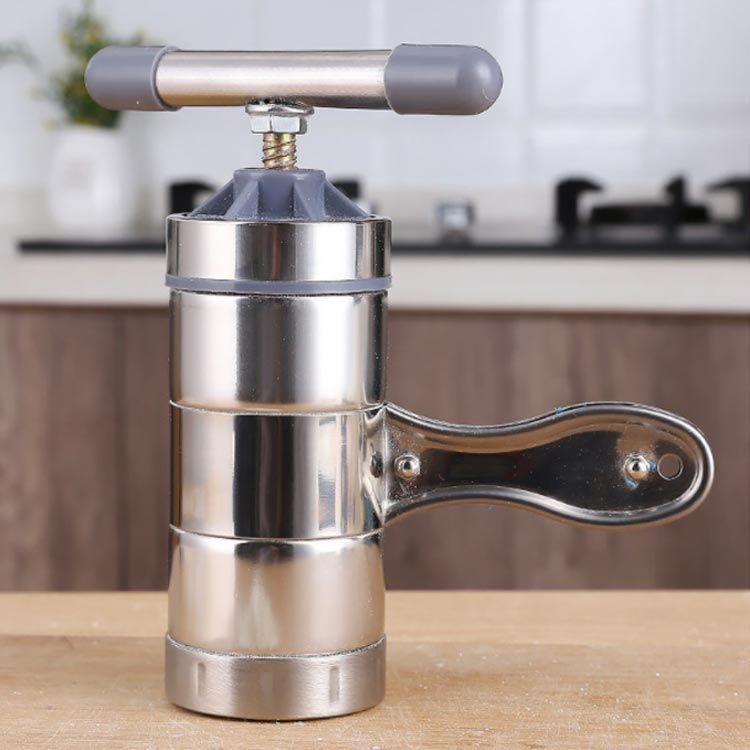 製麺機 パスタマシン 手動式 ステンレス製 回転式 家庭用 多用途 使用