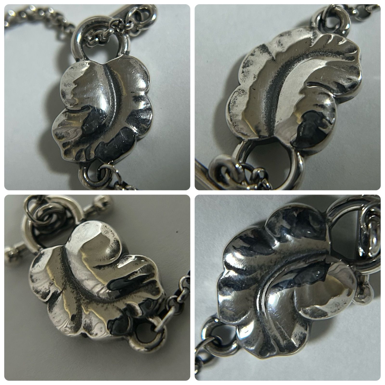 ジョージ ジェンセン チェーン ネックレス リーフ Silver 925 Georg