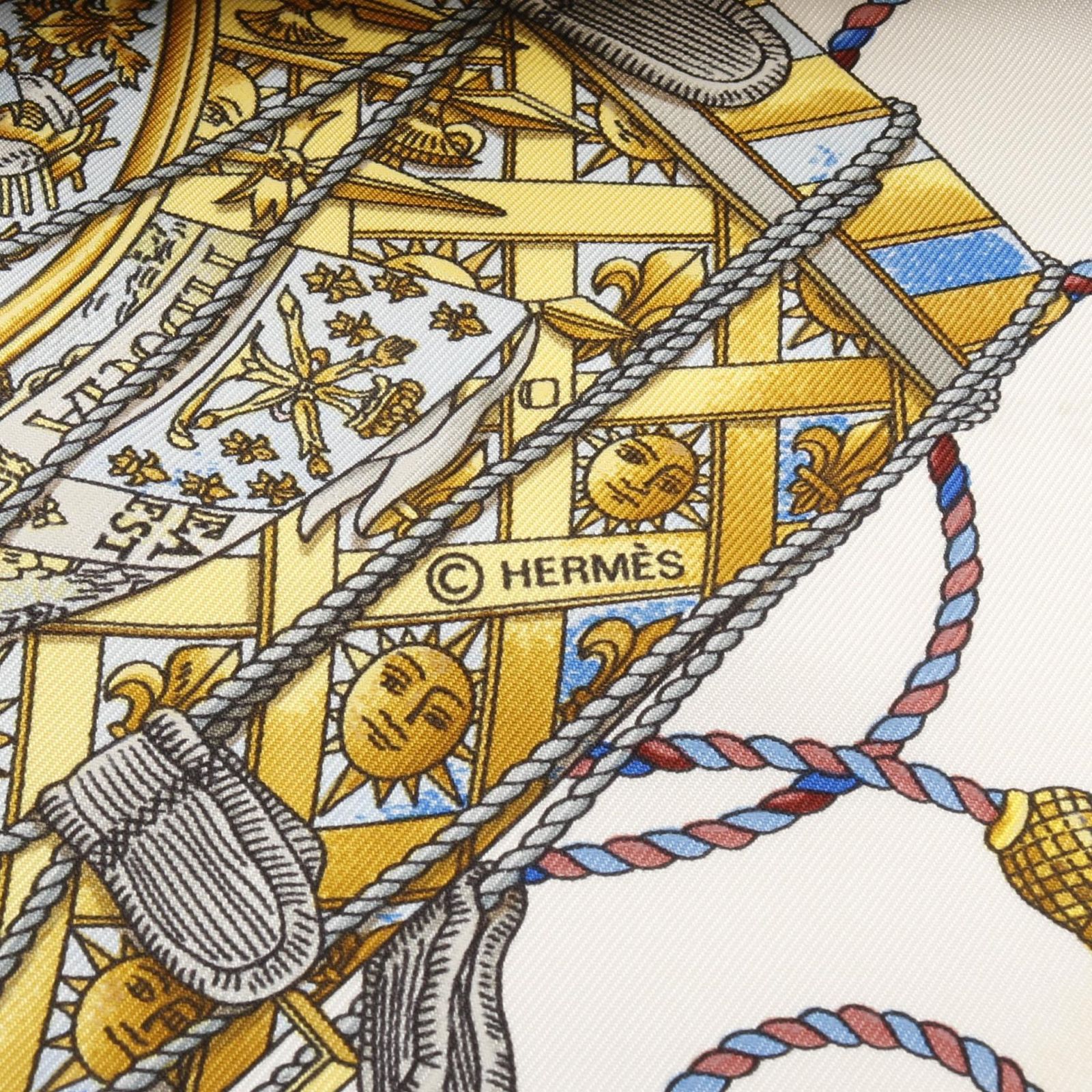 エルメス HERMES スカーフ カレ90 LES TAMBOURS シルク スカーフ