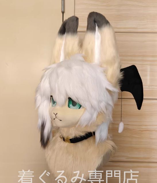 兎 ぐるみ ヘッド ケモノ ファースーツ マスク ぬいぐるみ コスプレ コスチューム kigurumi