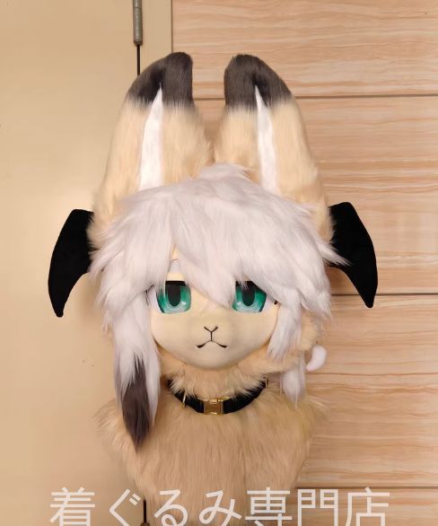 兎 ぐるみ ヘッド ケモノ ファースーツ マスク ぬいぐるみ コスプレ コスチューム kigurumi 一点物
