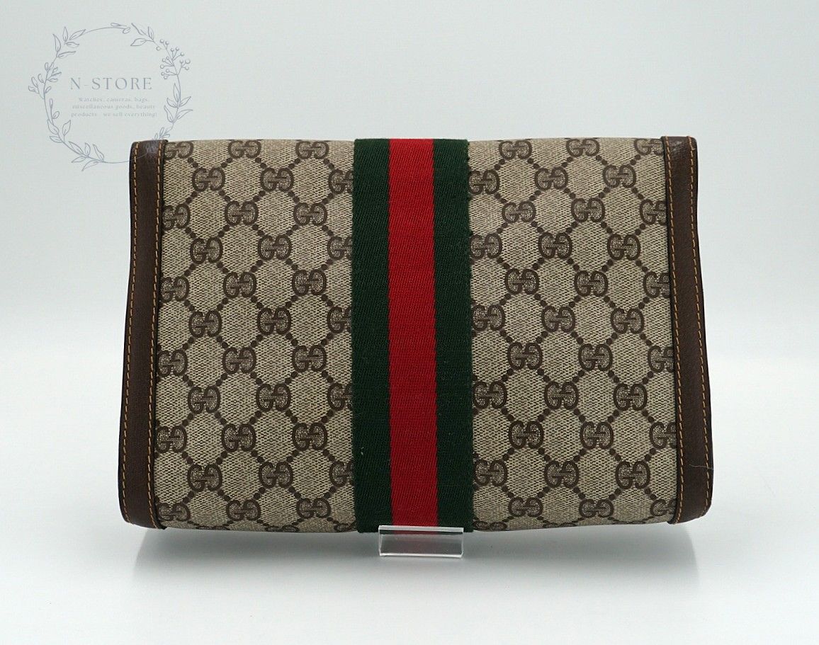 【美品】オールドグッチ シェリーライン GGスプリーム クラッチバッグ GUCCI オールドグッチ GGスプリーム シェリーライン クラッチバッグ