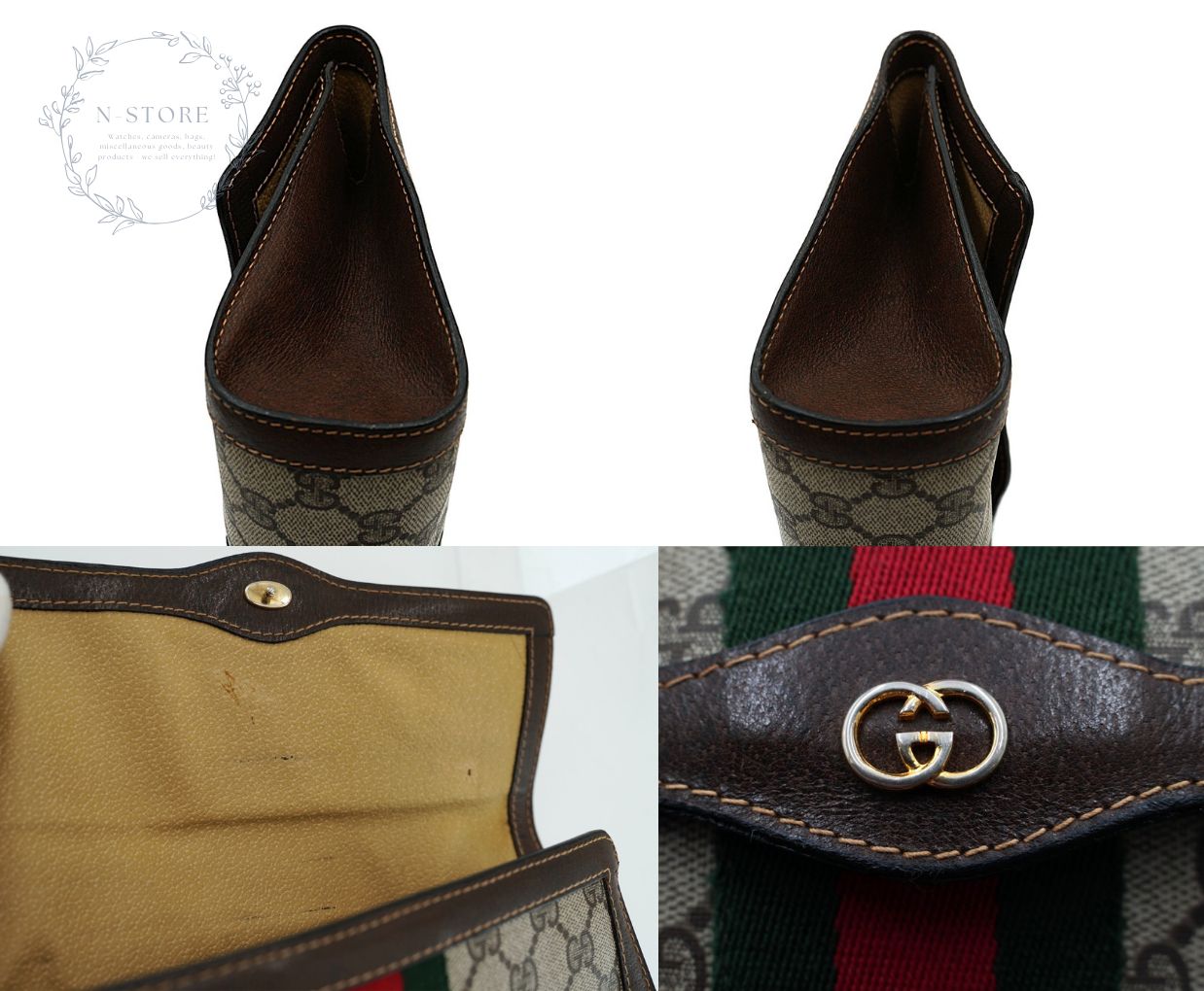 GUCCI オールドグッチ GGスプリーム シェリーライン クラッチバッグ