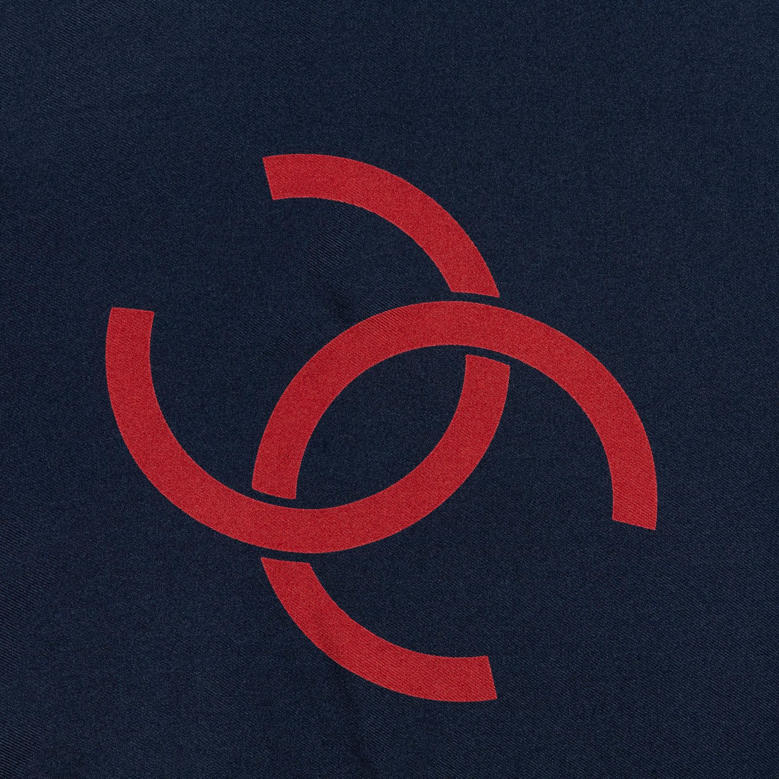 中古] CHANEL シャネルスカーフネイビー、赤シルク100%A - メルカリ