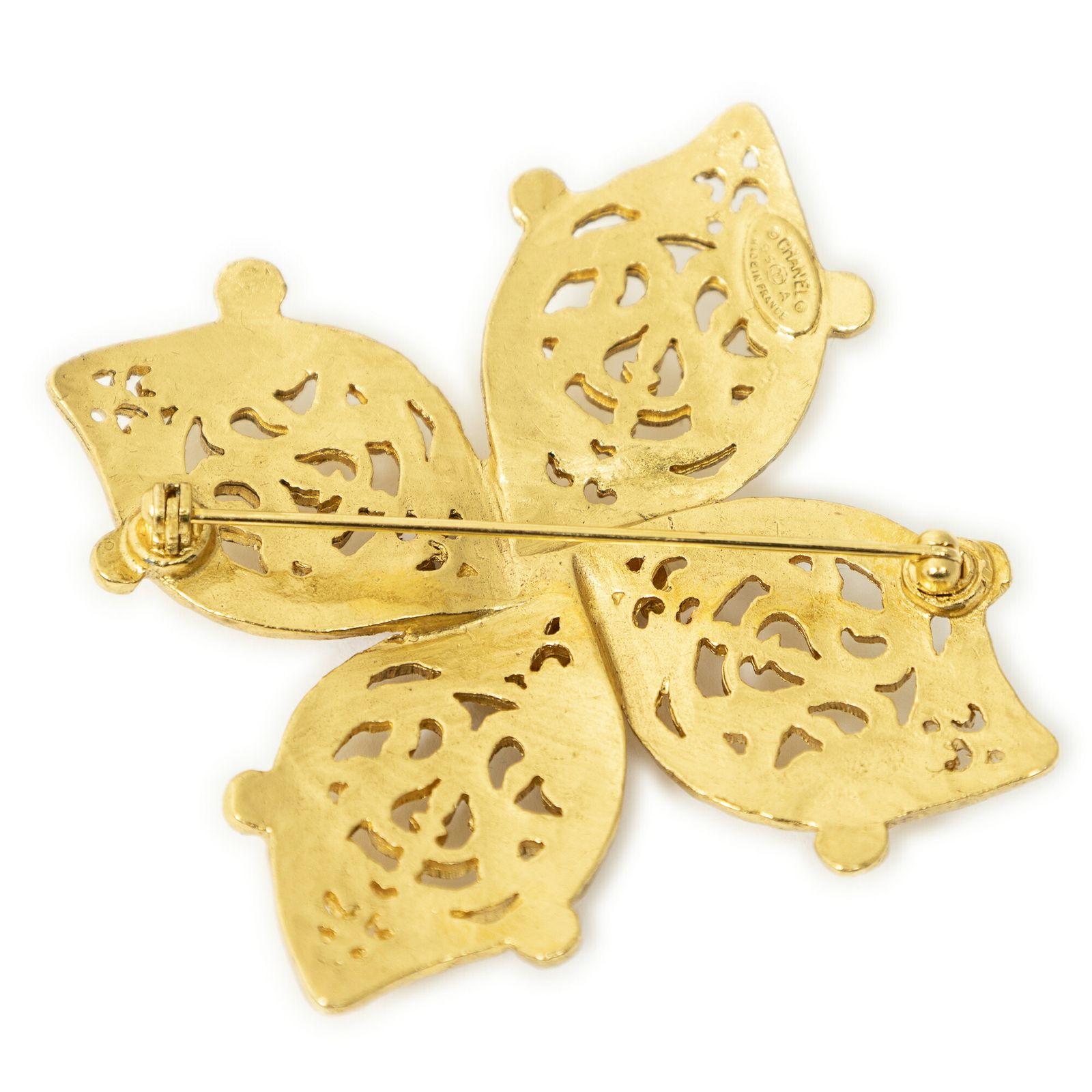 シャネル金色のクロス型ブローチビンテージ 中古] CHANEL シャネルCCヴィンテージクロスブローチ金金メッキA