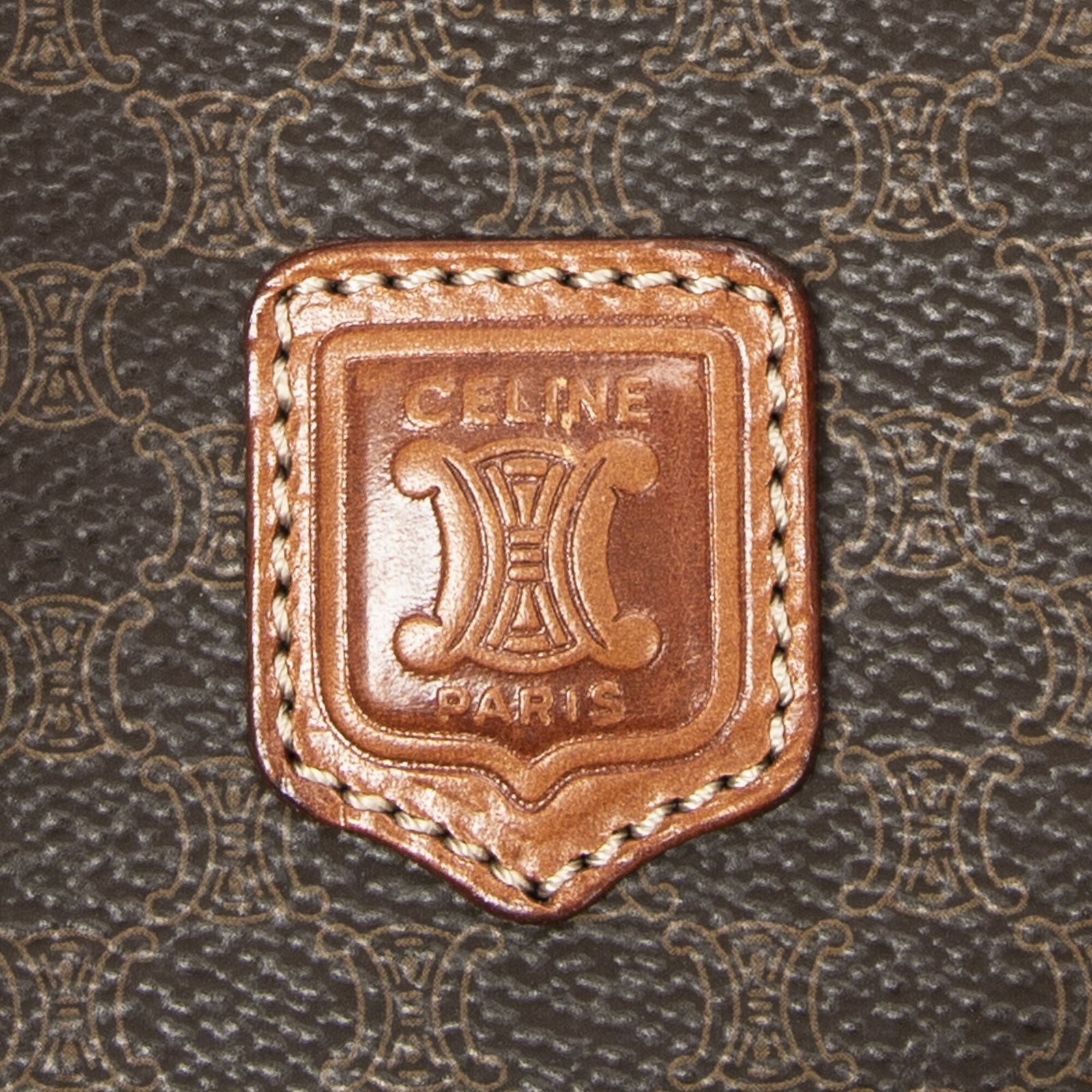 [中古] CELINE セリーヌドームトップハンドル茶色マカダムPVCキャンバスAB CELINE セリーヌ 中古] ミニボストン ダブル セリーヌヴィンテージドームトップハンドル茶色マカダムPVCキャンバスAB
