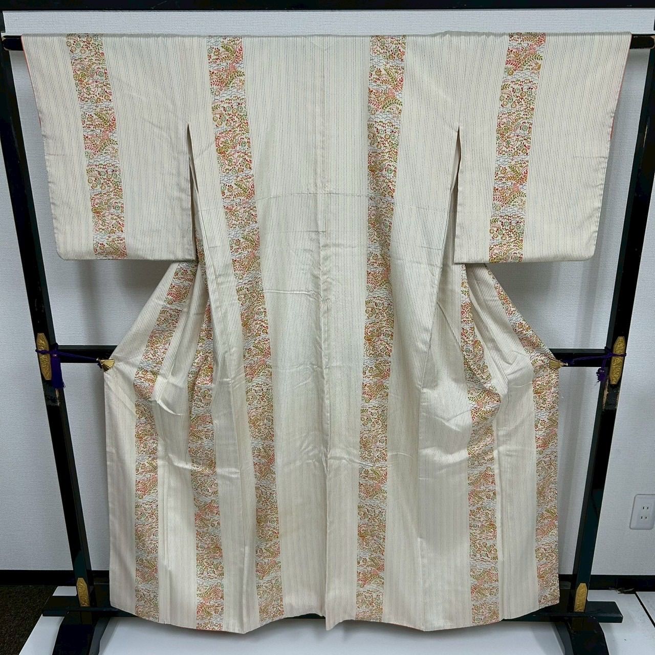 振袖フルセット 現代 華やか やや小柄 正絹 金駒刺繍 赤 裄66