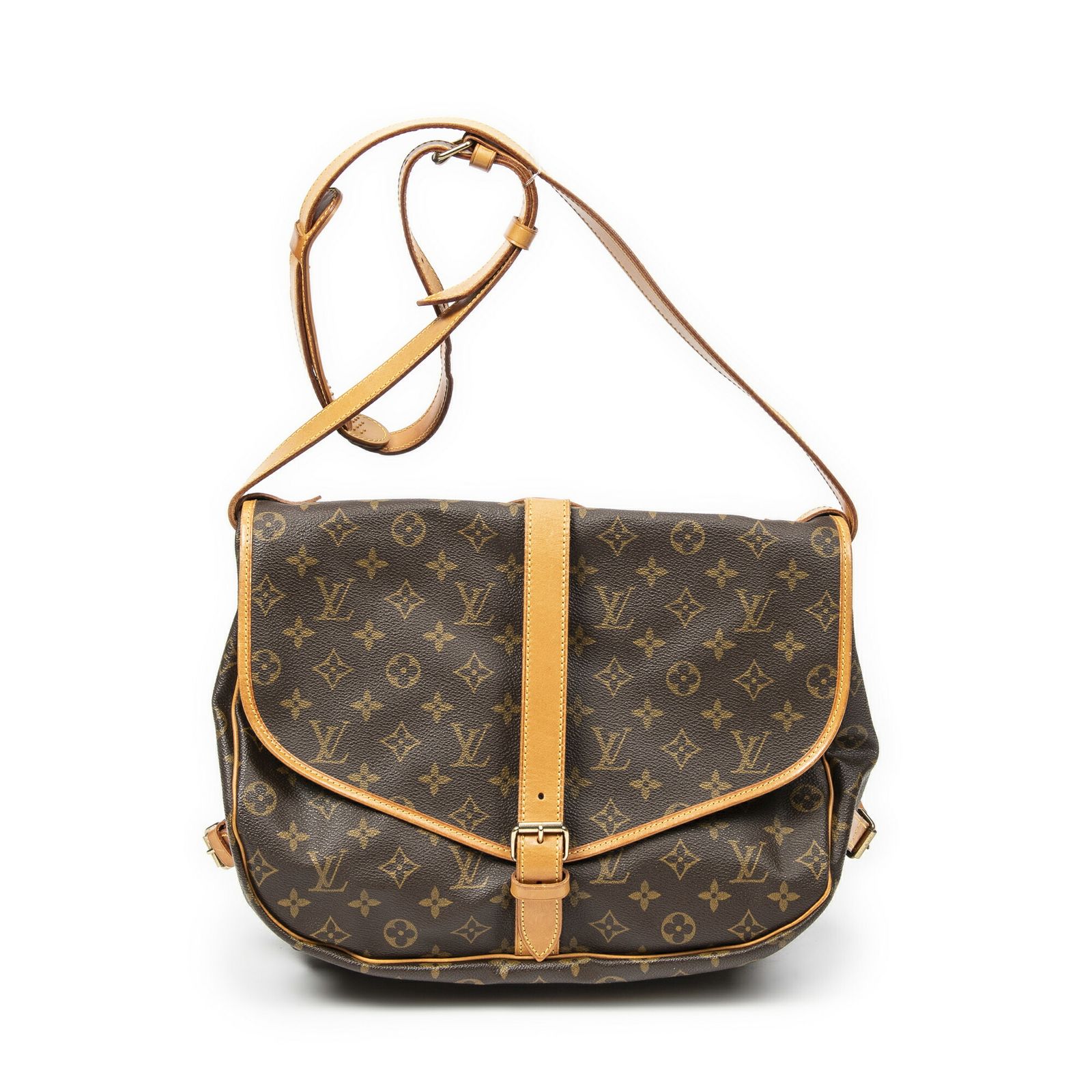 LOUIS VUITTON ルイヴィトンソミュール茶色モノグラムキャンバスA