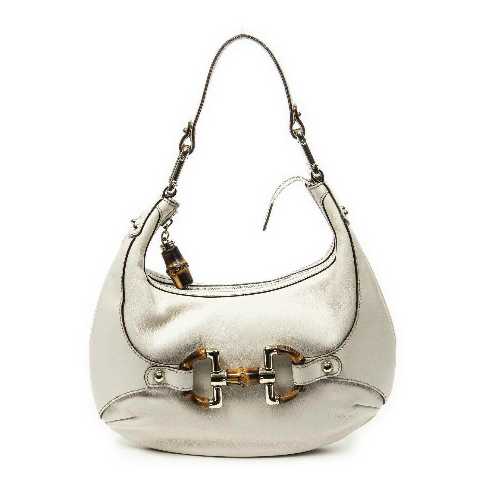 GUCCI グッチアマルフィ ホースビット ホーボーアイボリーカーフスキンレザーA