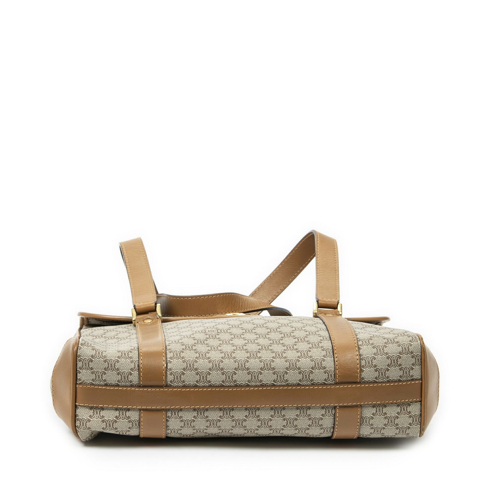 バッグベージュ タンマカダムPVCキャンバスA