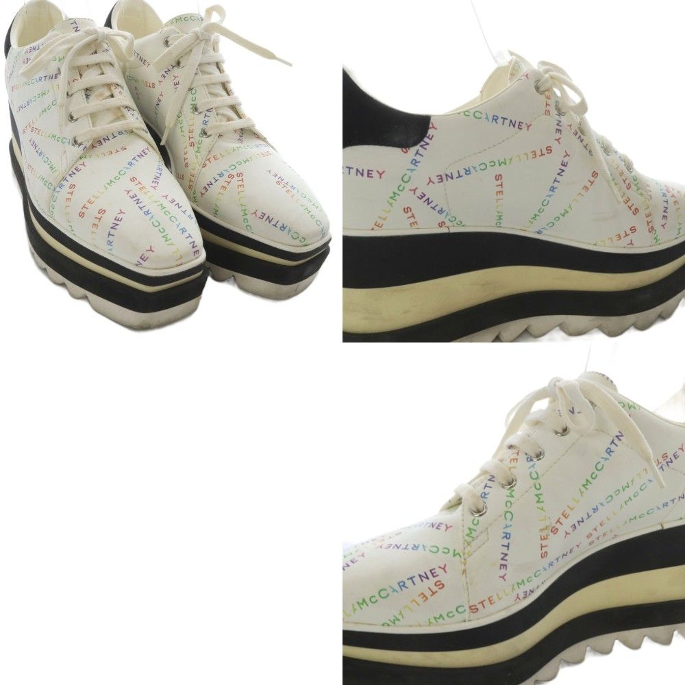 Y*u様 ⭐︎希少⭐︎ ステラマッカートニー　エリス　白　総柄　ロゴ　37 Y*u様 ⭐︎希少⭐︎ ステラマッカートニー エリス 白 総柄 ロゴ 37