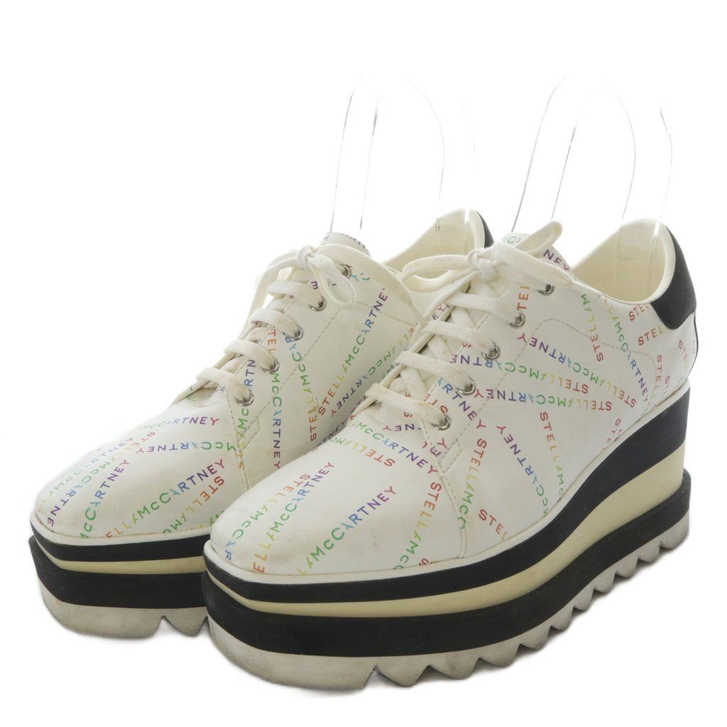 Y*u様 ⭐︎希少⭐︎ ステラマッカートニー　エリス　白　総柄　ロゴ　37 Y*u様 ⭐︎希少⭐︎ ステラマッカートニー エリス 白 総柄 ロゴ 37