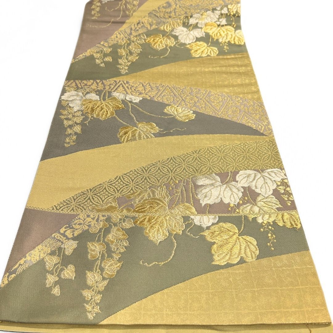 袋帯 裂取 葛 七宝 花菱 金糸 着物 122 p ms - メルカリ