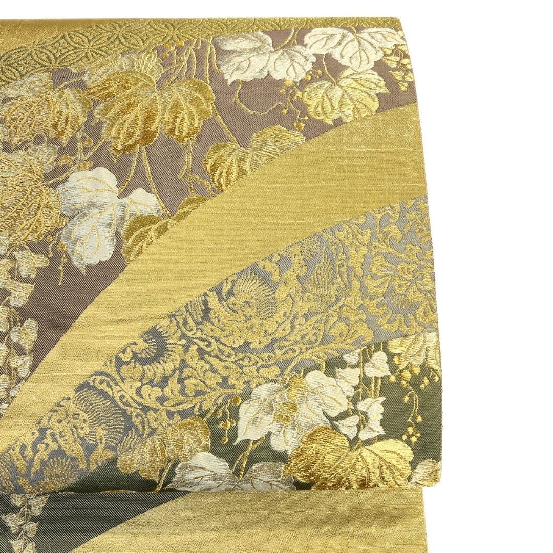 袋帯 裂取 葛 七宝 花菱 金糸 着物 122 p ms - メルカリ