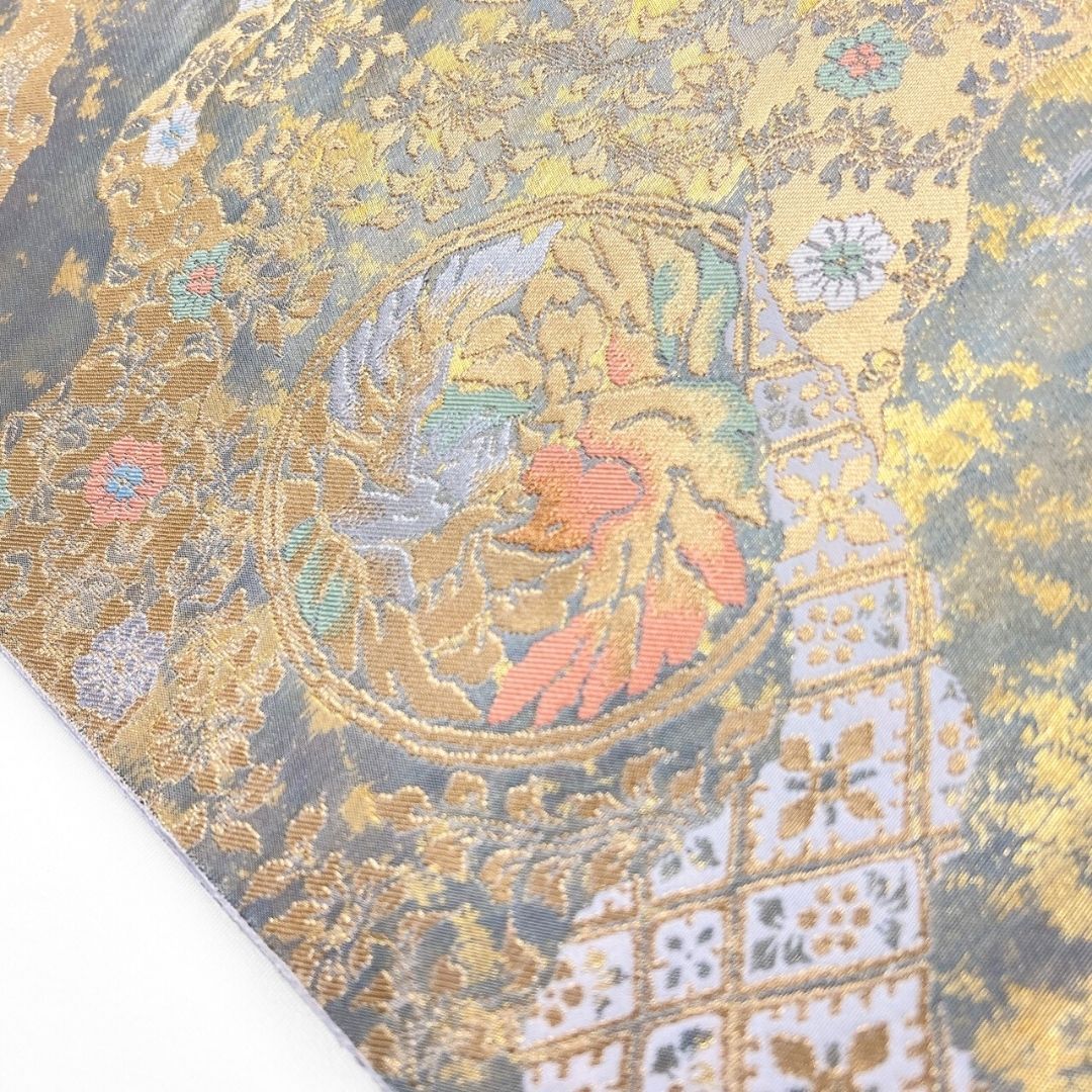 七宝　鳳凰　花菱　金糸　袋帯　着物　032a p 七宝 鳳凰 花菱 金糸 袋帯 着物 032a p - メルカリ