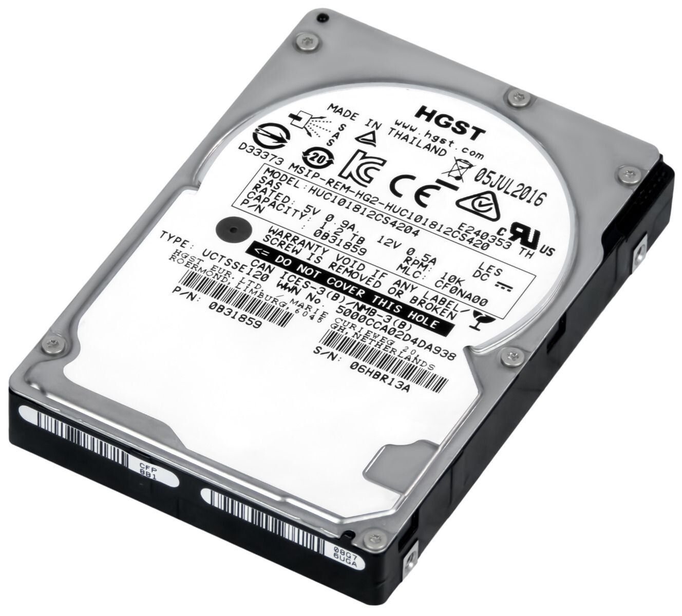 3年保証】Hard Drive HGST Ultrastar C10K1800 HUC101812CS4204 1.2TB
