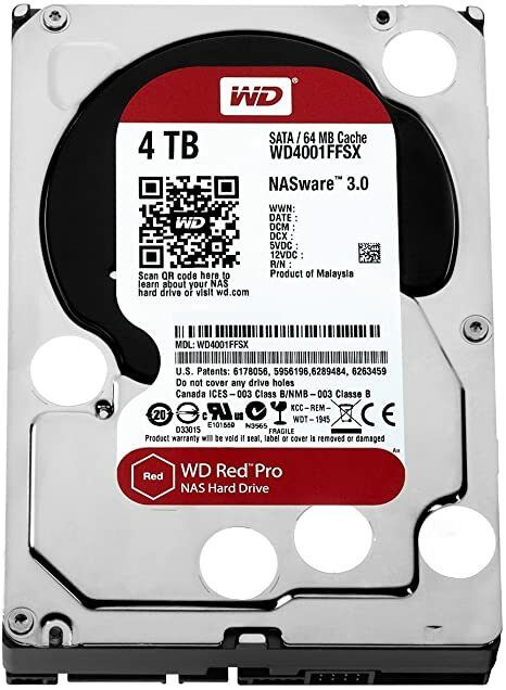 3年保証】WESTERN DIGITAL RED PRO 4TB WD4001FFSX 7200RPM NASWARE 
