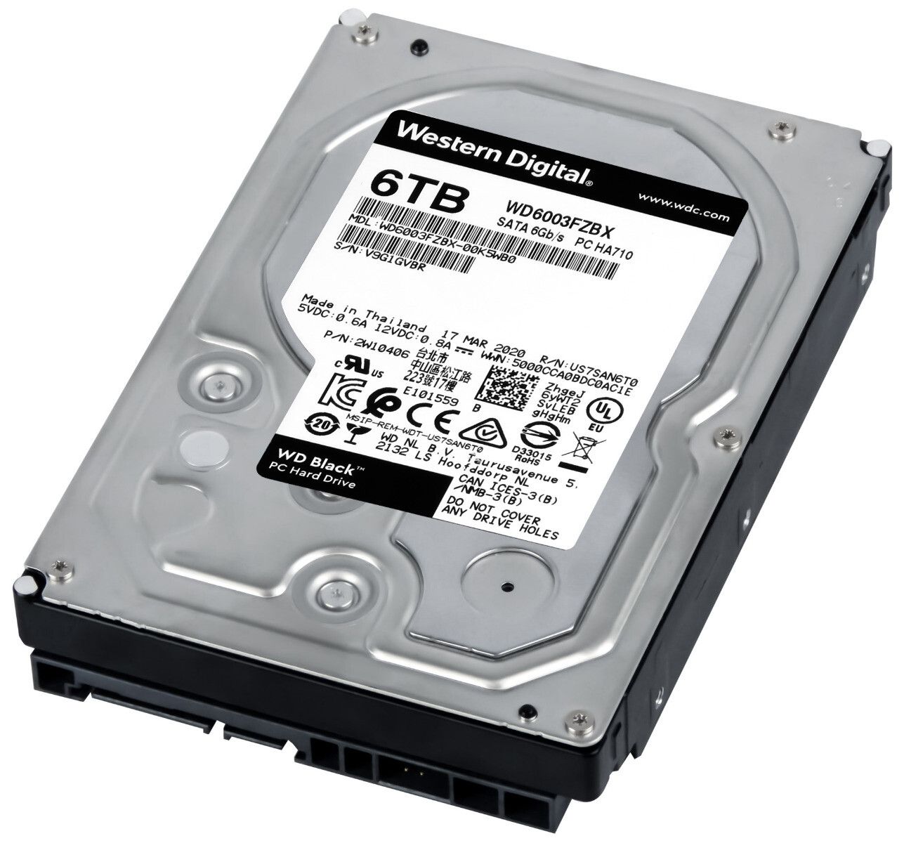 3年保証 Hard Drive WD Black PC HA 710 6 TB 7.2 K 256 MB SATA III 3.5