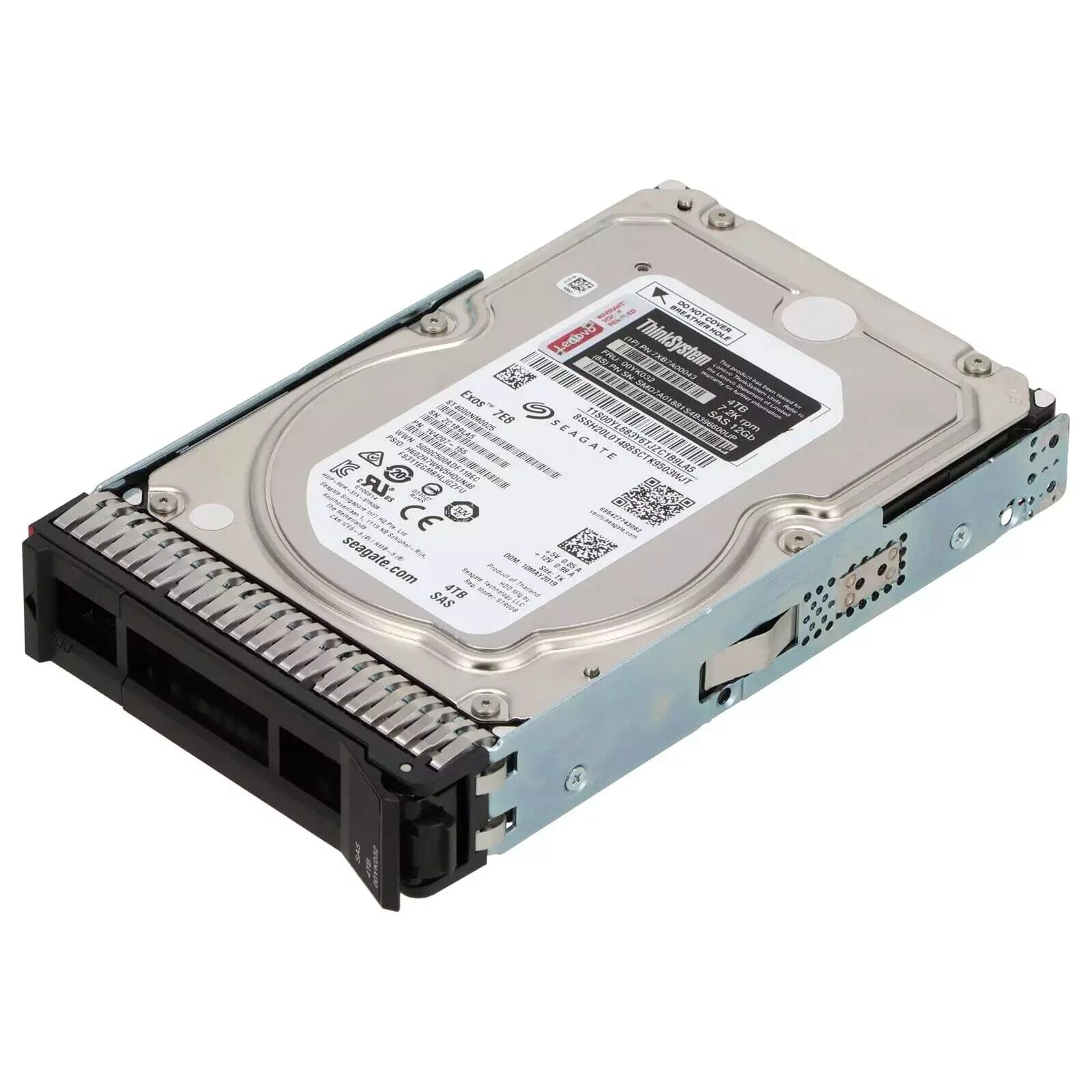 3年保証 Hard Drive Lenovo 4 TB 00 YK 032 7200 RPM SAS-3 12 G LFF 3.5 Inch