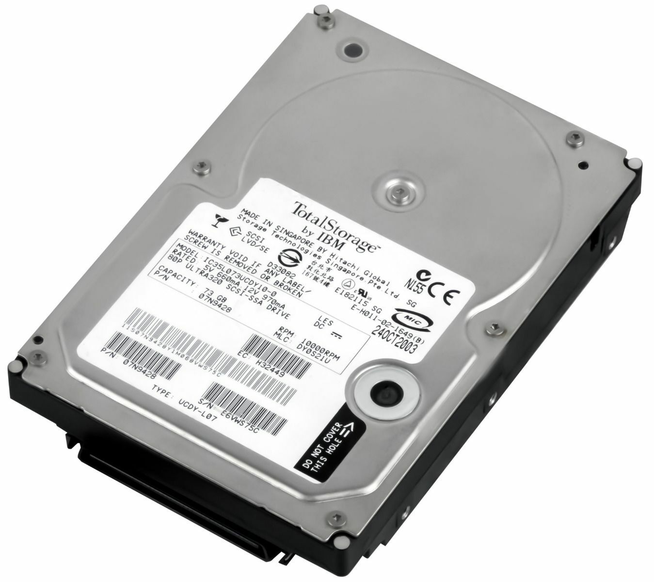 3年保証 Hard Drive IBM 07 N 9428 73 GB SCSI ULTRA-320 -0 3.5 Inch