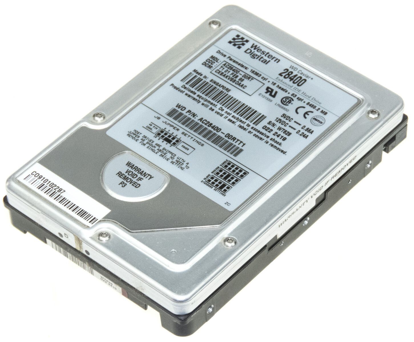 3年保証 Hard Drive WD Car 28400 AC 28400-00 RT 8.4 GB 5.4 K ATA 3.5