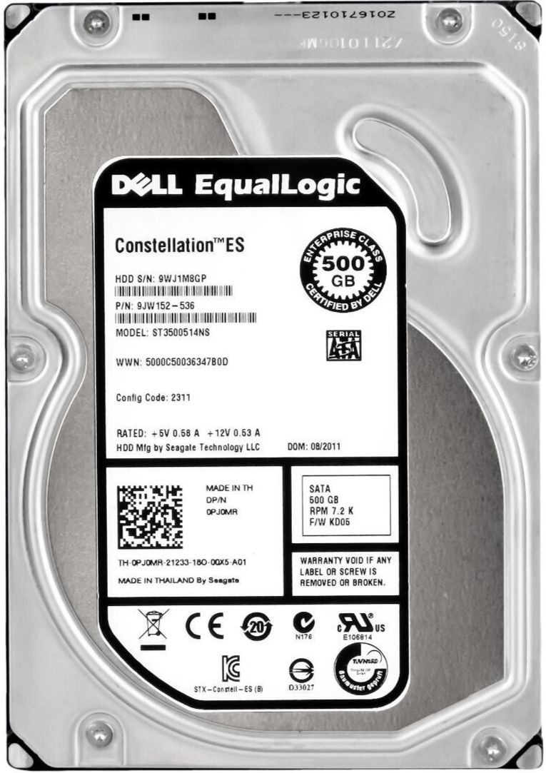 3年保証 Hard Drive Dell 0 PJ MR 500 GB 7200 RPM 32 MB SATA II 3.5 Inch
