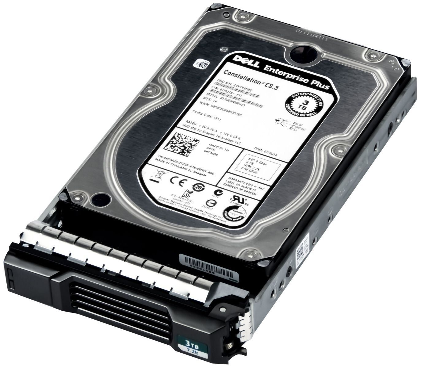 3年保証 Hard Drive Dell 4 CMD 9 04 3 TB 7200 RPM 128 MB SAS-2 3.5 Inch