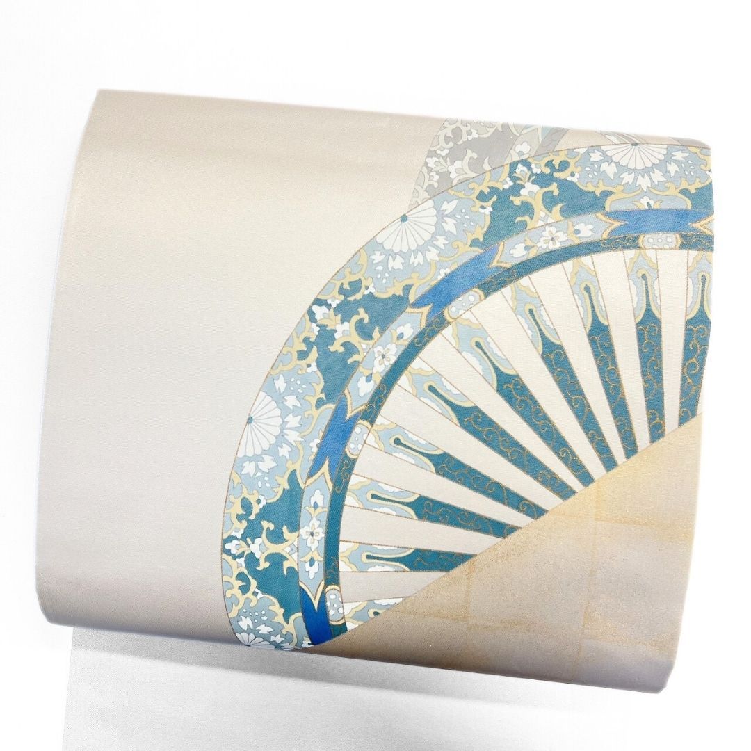 未着用　袋帯　市松　菊　花模様　花菱　パステルカラー　着物　034a d 袋帯 市松模様 花模様 菊花 童 金粉 着物 122 p ms - メルカリ