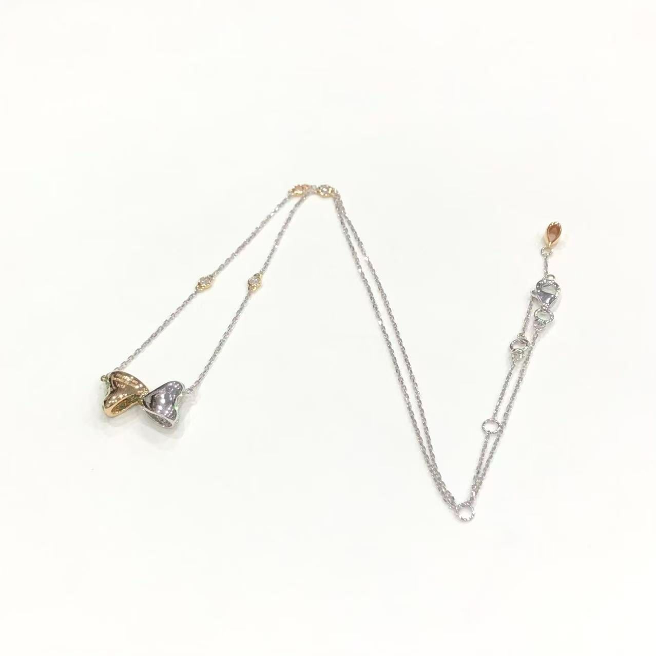サトロ SARTORO ネックレス K18WG K18PG ダイヤモンド 0.55ct サトロ SARTORO ネックレス K18WG K18PG ダイヤモンド 0.55ct