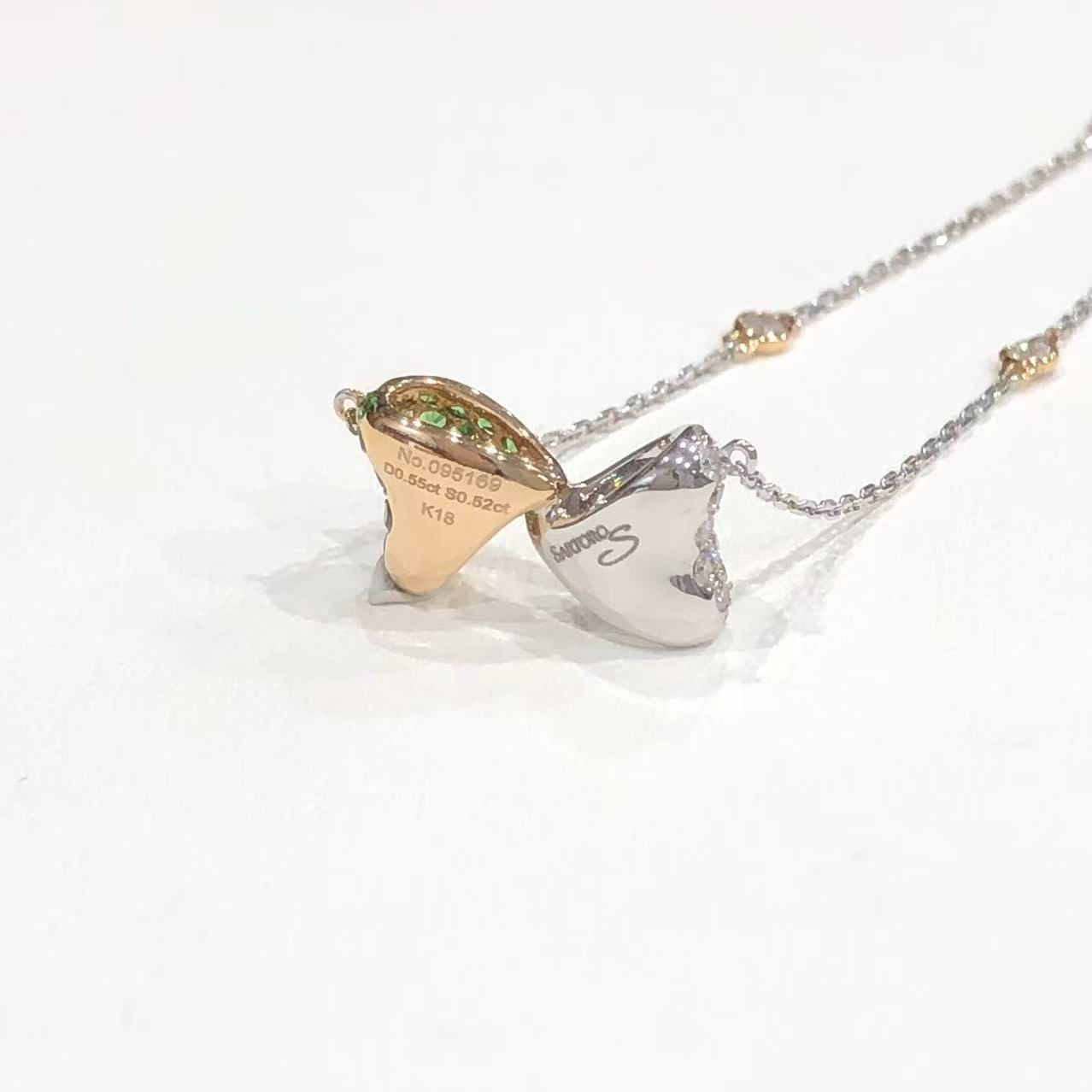 サトロ SARTORO ネックレス K18WG K18PG ダイヤモンド 0.55ct サトロ SARTORO ネックレス K18WG K18PG ダイヤモンド 0.55ct