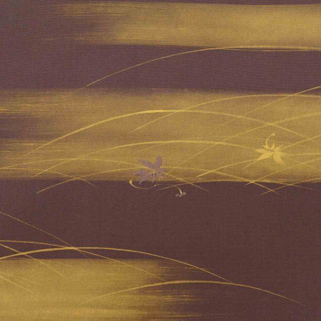 中古】 リサイクル 名古屋帯 帯 正絹 絹 お太鼓柄 塩瀬 染め帯 刺繍