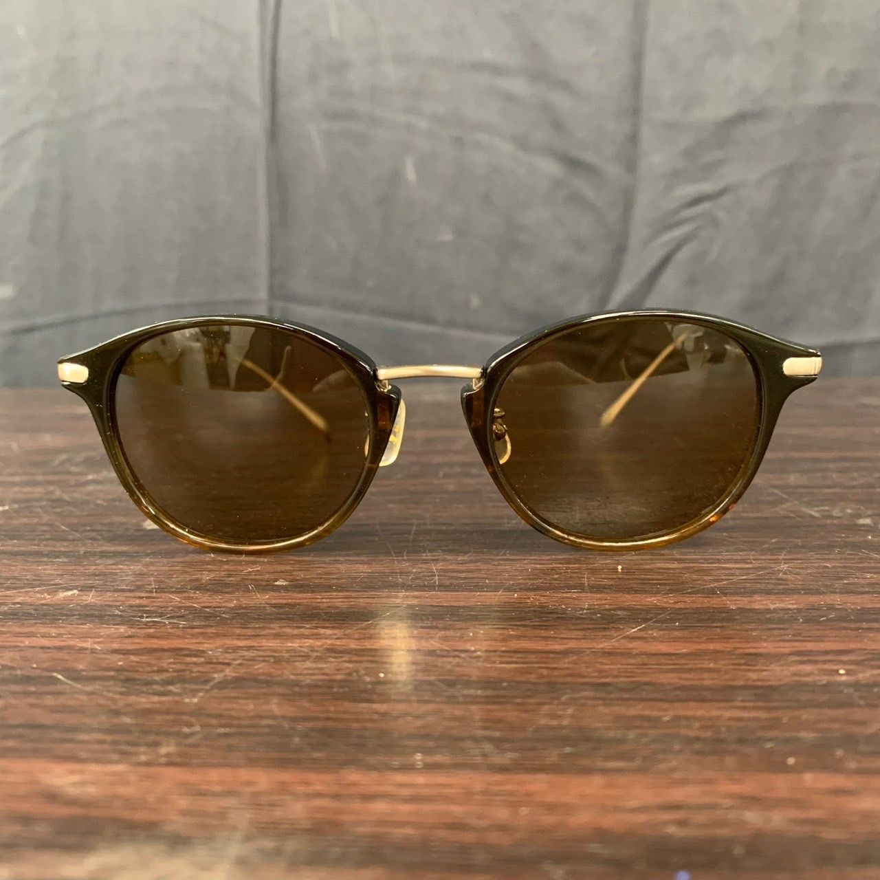 □ 【値下げ交渉可能】金子眼鏡 サングラス L-037 BRH Lazy red by