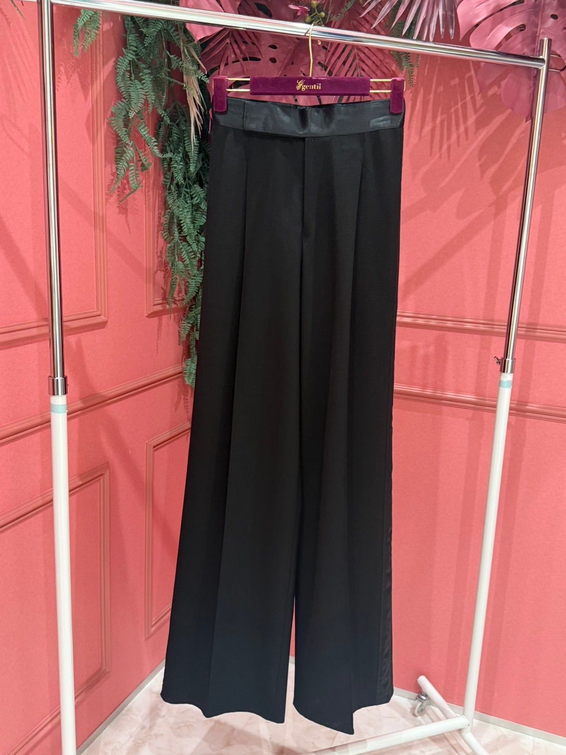 gentil ジャンティ HOMME 社交ダンス ウェア メンズ パンツ ブラック ラテン D