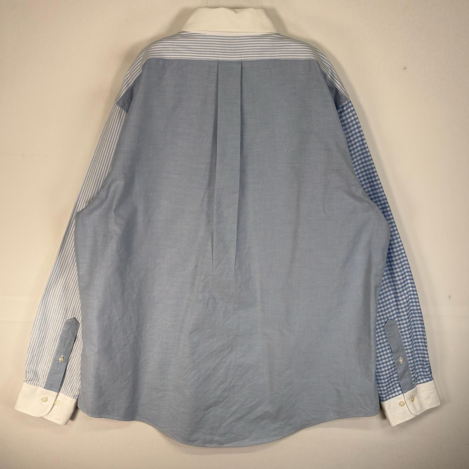 古着 ブルックスブラザーズ Brooks Brothers 長袖シャツ クレイジーパターン ロゴ 刺繍 REGENT XL  ブルー系 メンズ 古着 ブルックスブラザーズ 最新 Brooks Brothers 長袖シャツ