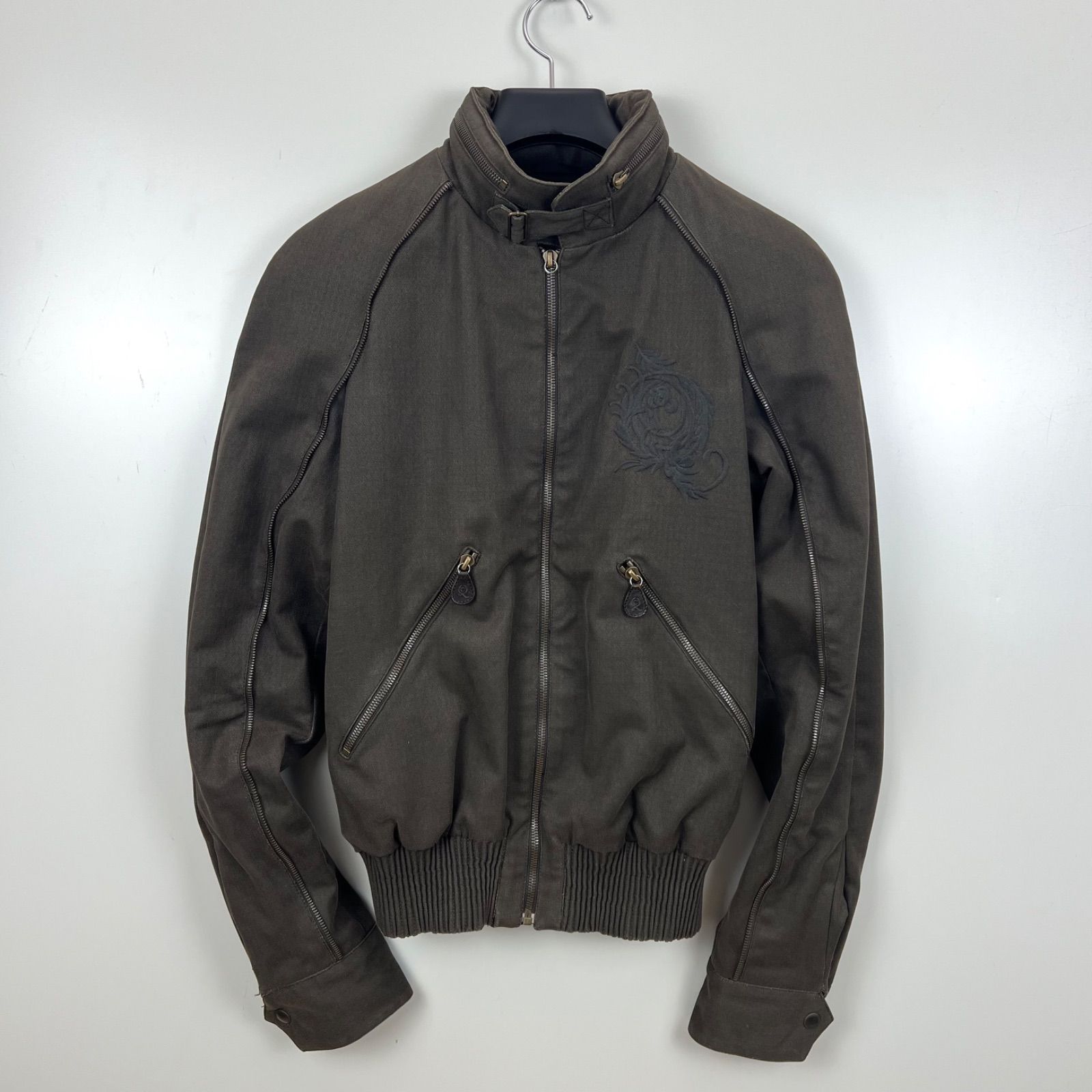 Alexander McQueen 00s 2006 y2k archive zip blouson jacket 44